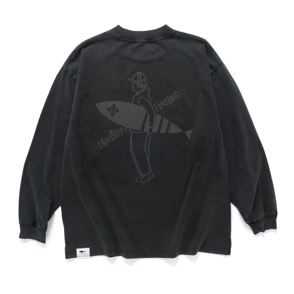 (EX648) Graphic Washed Long Sleeve Tee