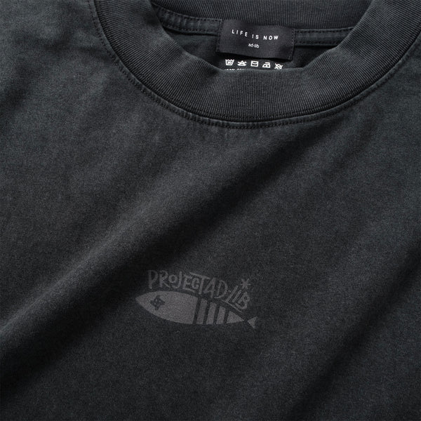 (EX648) Graphic Washed Long Sleeve Tee