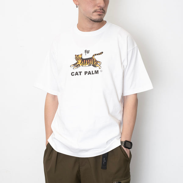 (ZT1292) Cat Palm Graphic Tee