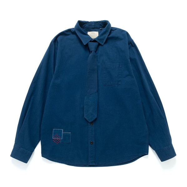 (ST481) Indigo Tie Shirt