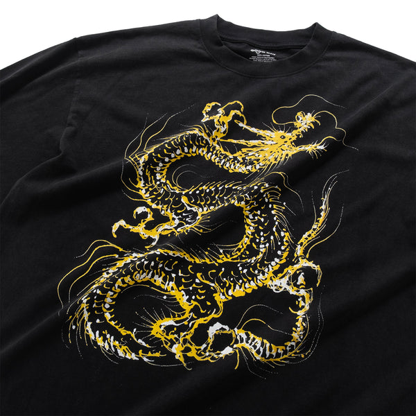 (EX676) Gold Dragon Long Sleeve Washed Tee