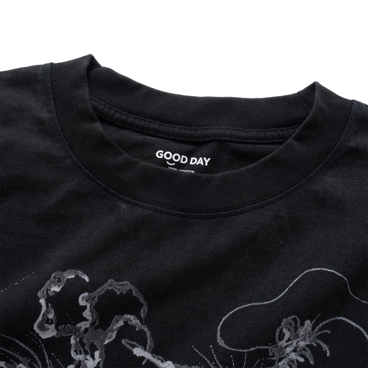 (EX678) Grey Dragon Long Sleeve Washed Tee