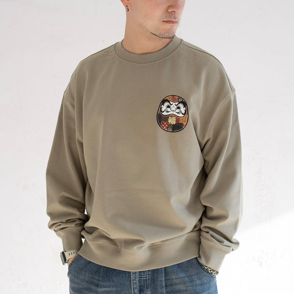 (ZW565) 好運達摩圖案繡花衛衣