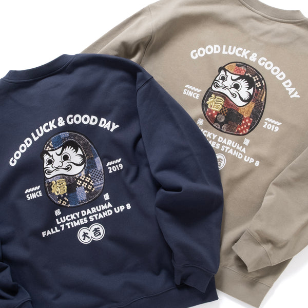 (ZW565) 好運達摩圖案繡花衛衣