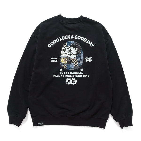 (ZW565) 好運達摩圖案繡花衛衣