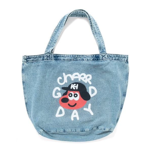 (EX689) Logo Face Washed Tote Bag