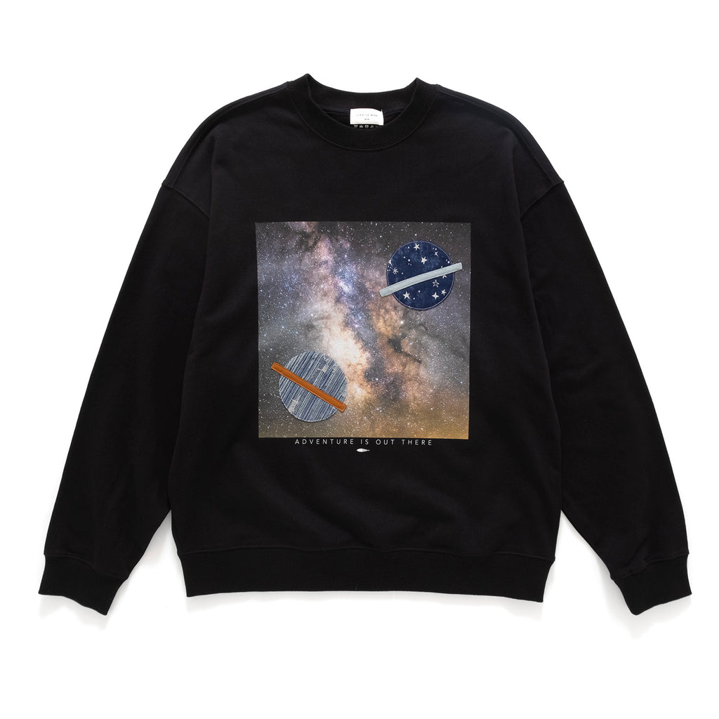(ZW436) Planet Patch Photoprint Sweater