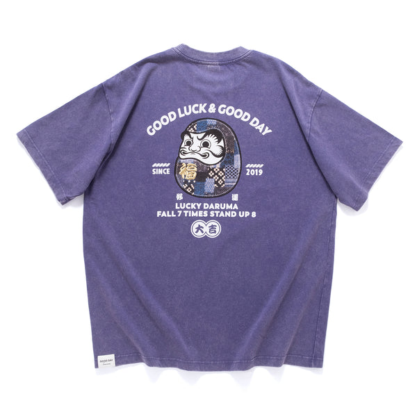 (ZT1859) Lucky Daruma Embroidery Tee