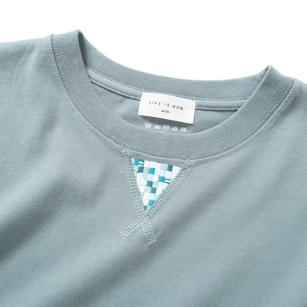 (ZT1815) Triangle Color Pixel Embroidery Tee