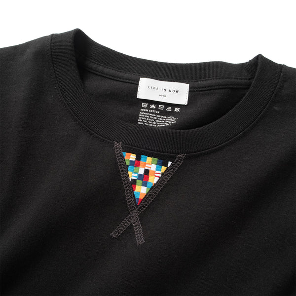 (ZT1815) Triangle Color Pixel Embroidery Tee