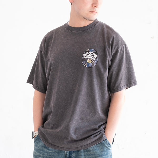 (ZT1859) Lucky Daruma Embroidery Tee