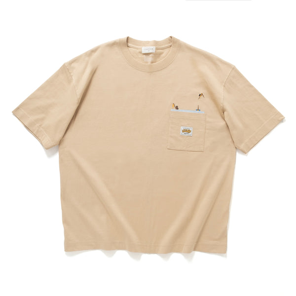 (ZT1840) Diving Woman 繡花口袋 Tee