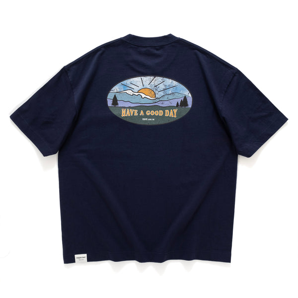 (ZT1330) Landscape Graphic Pocket Tee