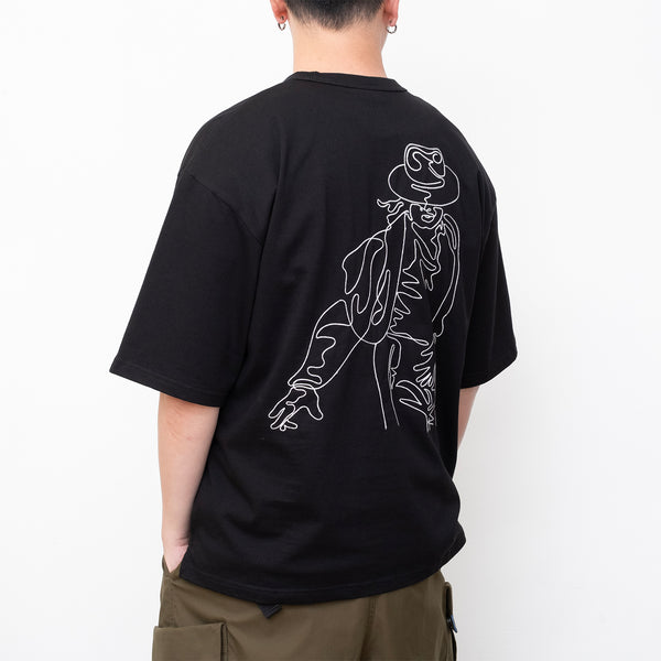 (TP1814) MJ Outline Embroidery Tee