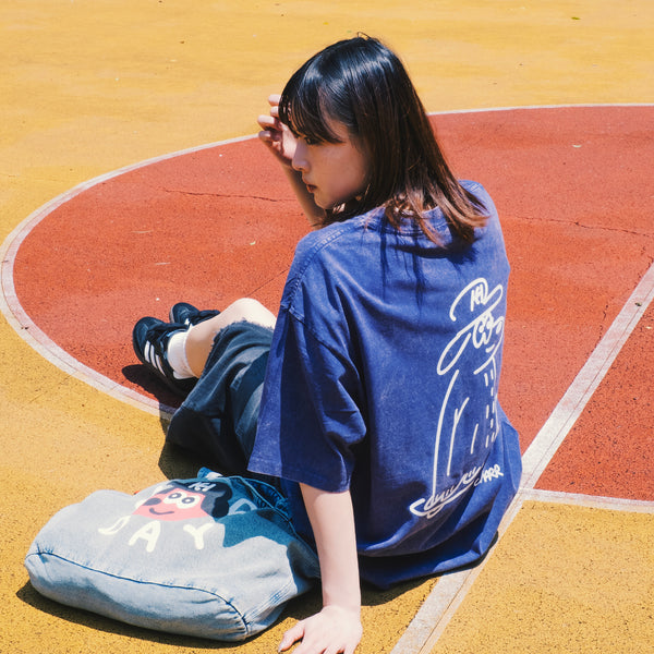 (EX683) Embroidery Washed Tee