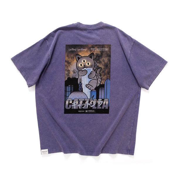(ZT1877) Catzilla Movie 圖案 Tee
