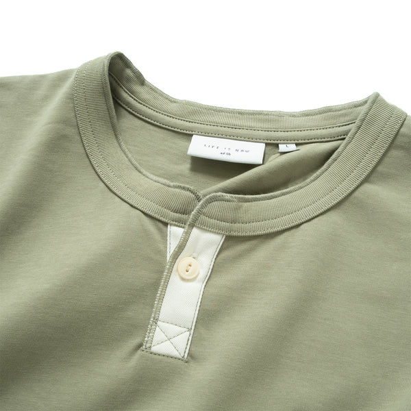 (TP1837) Henley Neck Tee