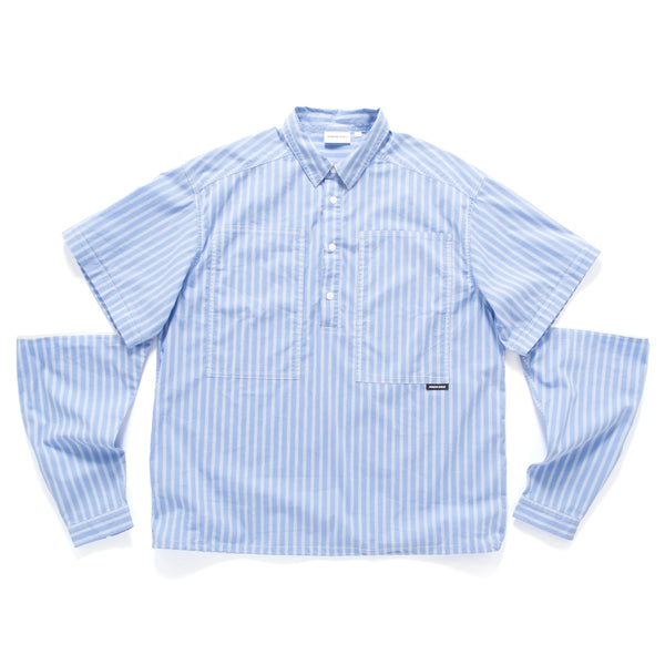 (ST528) 2 Ways Stripes Shirt