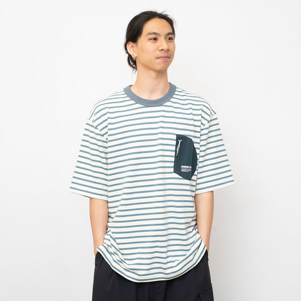 (TP1876) Stripes Pocket Tee