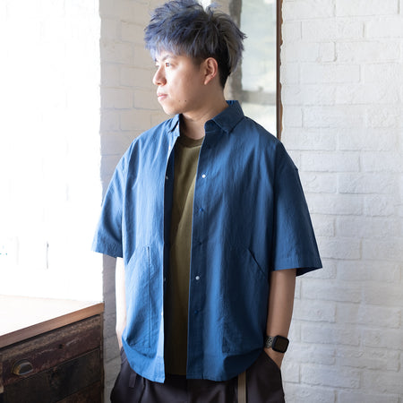 (ST301) Japan Fabric Patchwork Pocket Shirt