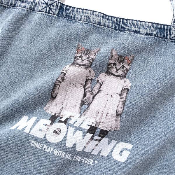 (ZB579) The Meowing Cats 圖案洗水帆布袋