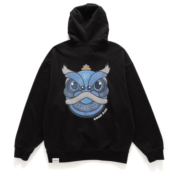 (ZW461) Dancing Lion Graphic Embroidery Hoodie