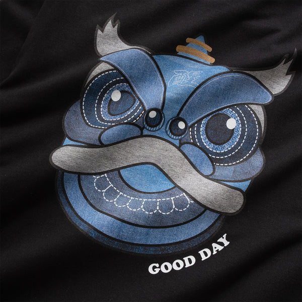 (ZW461) Dancing Lion Graphic Embroidery Hoodie