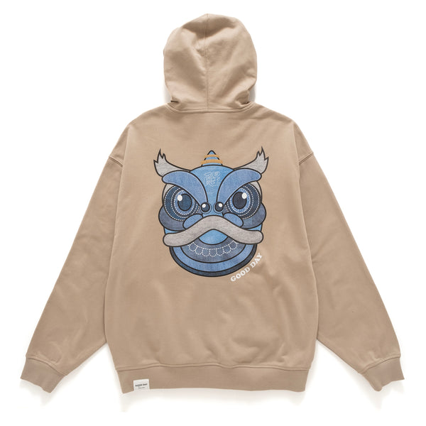 (ZW461) Dancing Lion Graphic Embroidery Hoodie