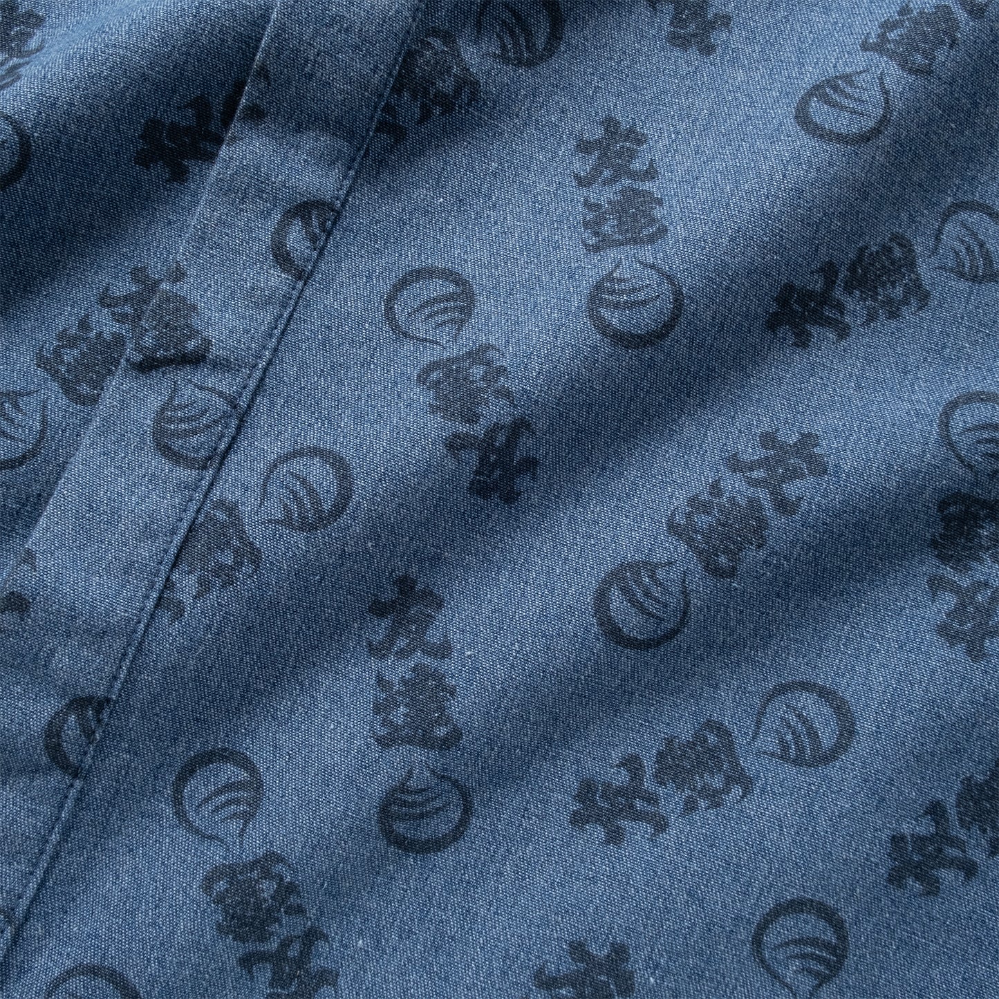 (EX571) Allover Print Denim Shirt