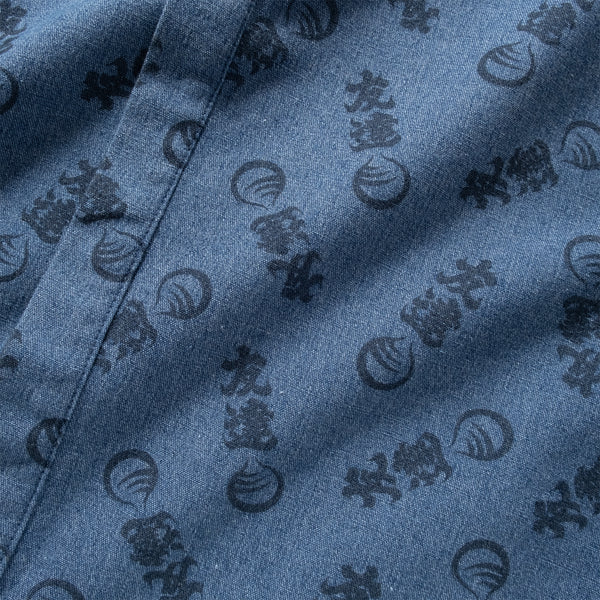 (EX571) Allover Print Denim Shirt