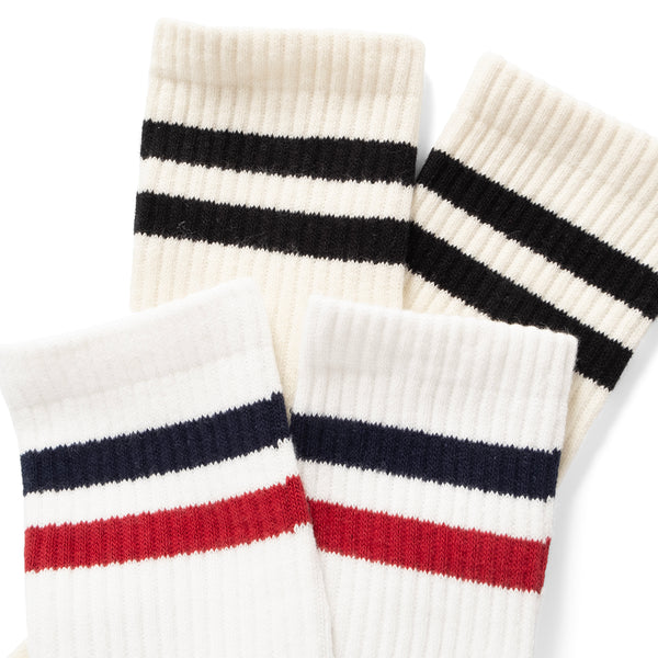 (ZA100) 2 Stripe Socks