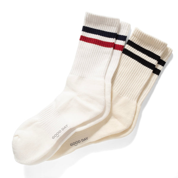 (ZA100) 2 Stripe Socks