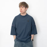 (TP1338) Contrast Cropped Sleeve Cool Touch Tech Tee
