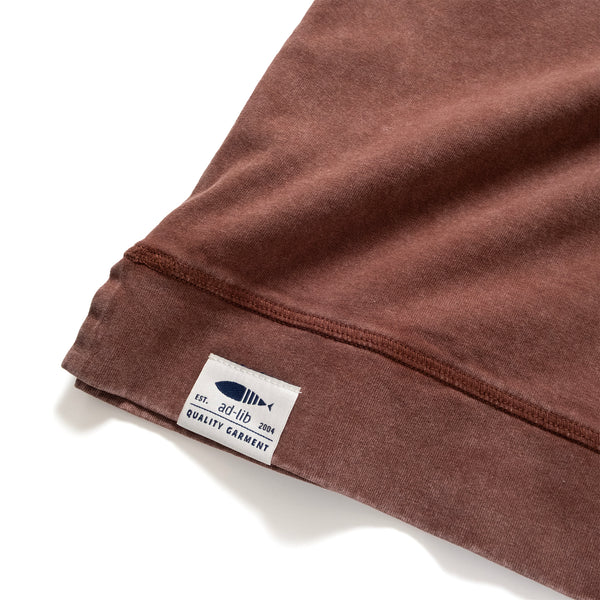 (TP1836) Washed Henley Neck Tee