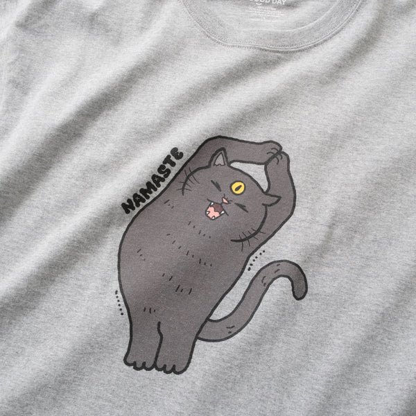 (ZT1892) Namaste Cat 2 圖案 Tee