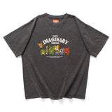 (EX617) Characters Graphic Washed Tee