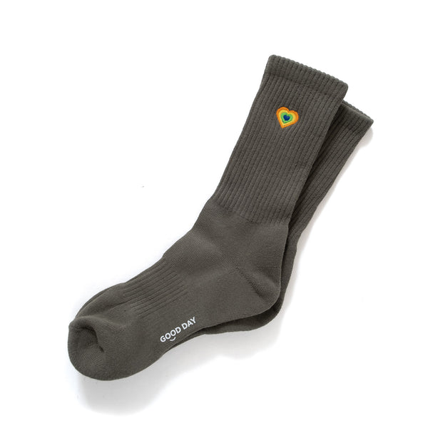 (ZA085) Colorful Heart Embroidery Socks