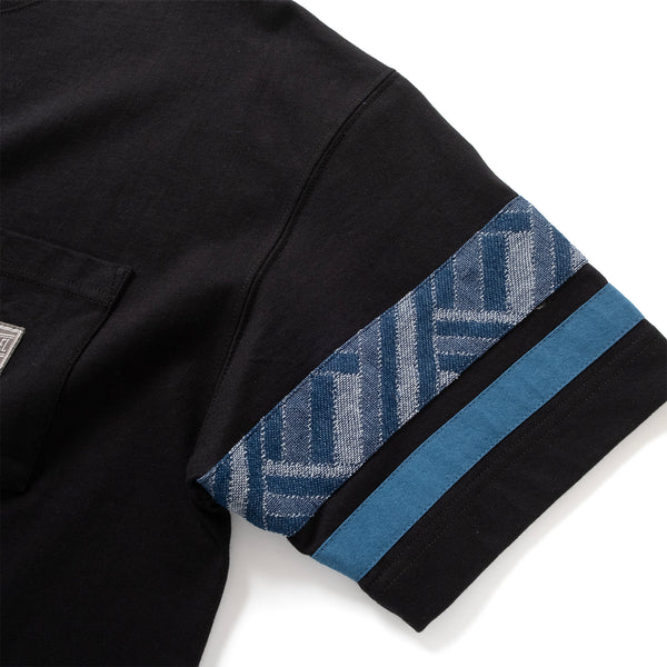 (ZT1864) 手袖拼布口袋Tee