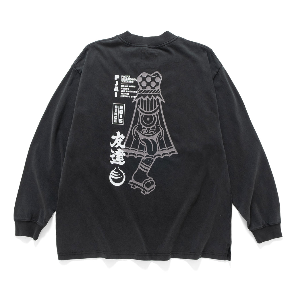 (EX614) Kasa Graphic Washed Long Sleeve Tee