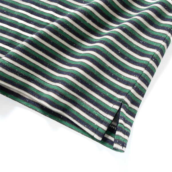 (TP1851) Double Collar Stripes Tee