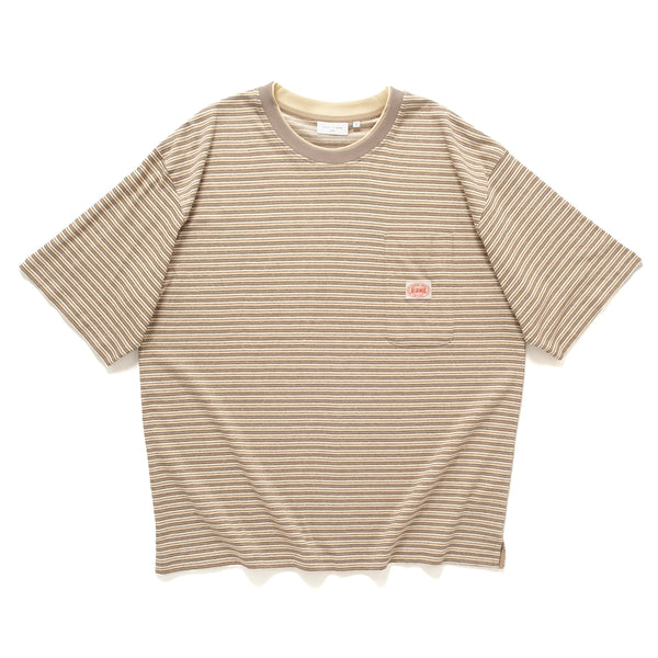 (TP1851) Double Collar Stripes Tee