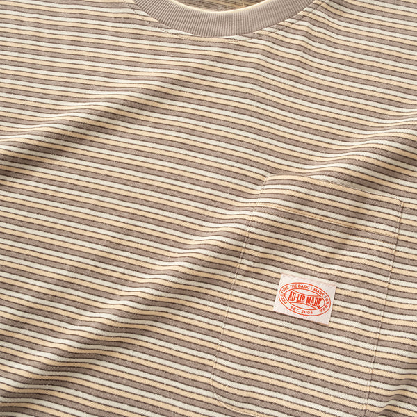 (TP1851) Double Collar Stripes Tee
