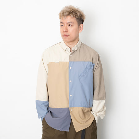 (ST383) Paisley Patch Short Sleeve Shirt