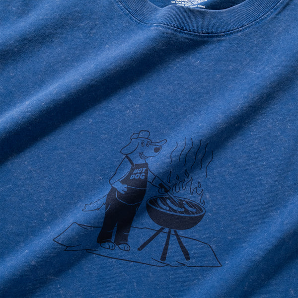 (ZT1646) Grilled Hot Dog Graphic Washed Tee