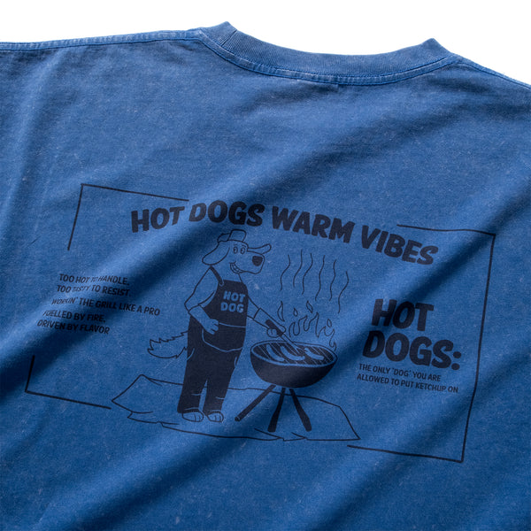 (ZT1646) Grilled Hot Dog Graphic Washed Tee