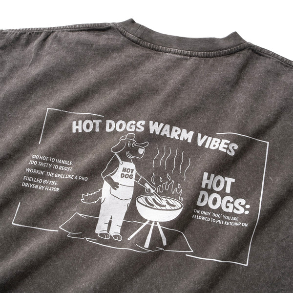 (ZT1646) Grilled Hot Dog Graphic Washed Tee