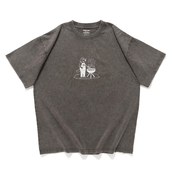(ZT1646) Grilled Hot Dog Graphic Washed Tee