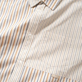 (ST451) Stripe Patchwork Short Sleeve Shirt
