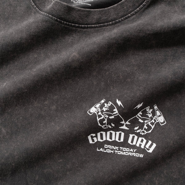 (ZT1653) Wasted Cat Graphic Tee