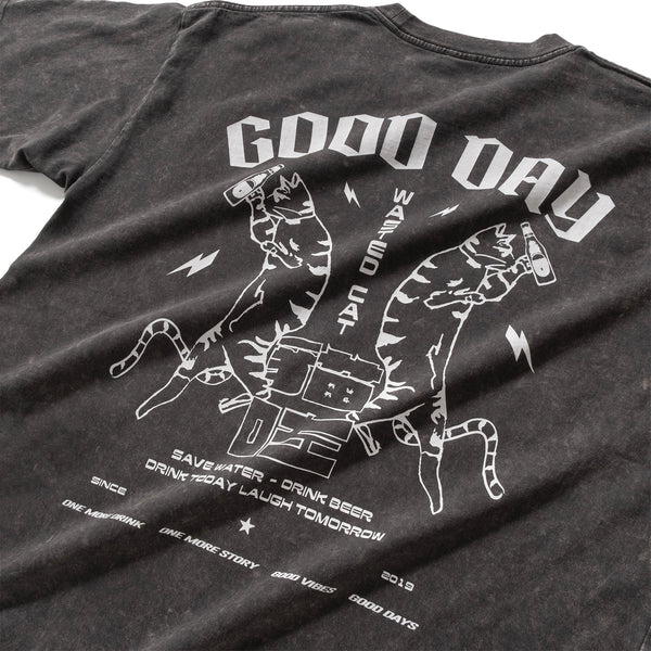 (ZT1653) Wasted Cat Graphic Tee